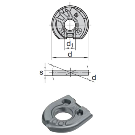 Picture of LMT Fette WPR 16 AR LCPK25M Milling Insert Ball Mill 0.630 Cutter Diameter